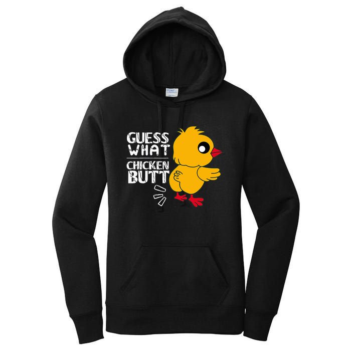 Guess What Chicken Butt For Egg Farming And Hen Rooster Farm Women's Pullover Hoodie