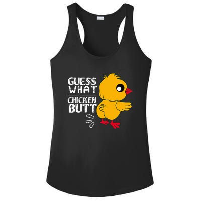 Guess What Chicken Butt For Egg Farming And Hen Rooster Farm Ladies PosiCharge Competitor Racerback Tank