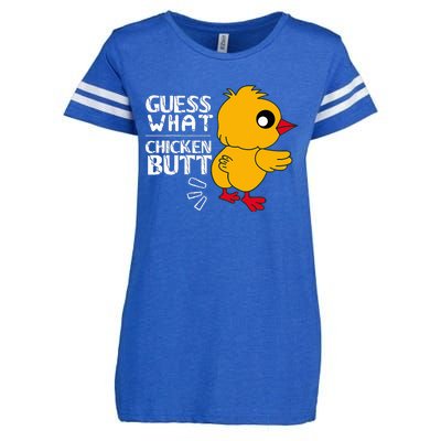 Guess What Chicken Butt For Egg Farming And Hen Rooster Farm Enza Ladies Jersey Football T-Shirt