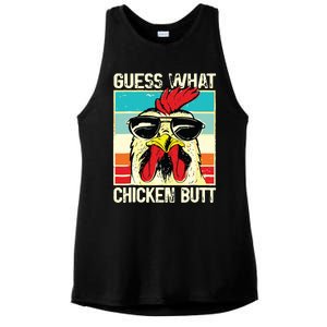 Guess What Chicken Butt Funny Chicken Meme Ladies PosiCharge Tri-Blend Wicking Tank