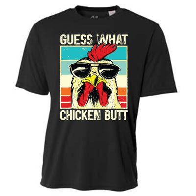 Guess What Chicken Butt Funny Chicken Meme Cooling Performance Crew T-Shirt