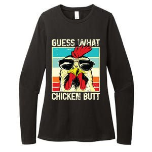 Guess What Chicken Butt Funny Chicken Meme Womens CVC Long Sleeve Shirt