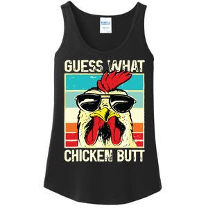 Guess What Chicken Butt Funny Chicken Meme Ladies Essential Tank