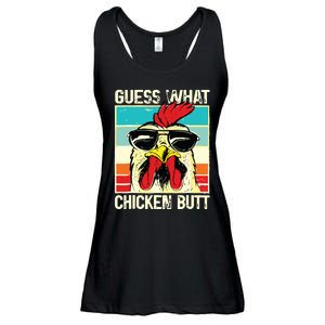 Guess What Chicken Butt Funny Chicken Meme Ladies Essential Flowy Tank