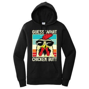 Guess What Chicken Butt Funny Chicken Meme Women's Pullover Hoodie