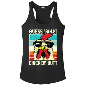 Guess What Chicken Butt Funny Chicken Meme Ladies PosiCharge Competitor Racerback Tank