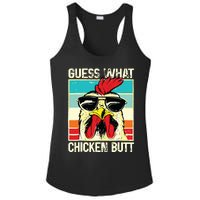 Guess What Chicken Butt Funny Chicken Meme Ladies PosiCharge Competitor Racerback Tank