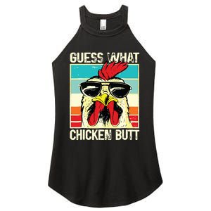 Guess What Chicken Butt Funny Chicken Meme Women's Perfect Tri Rocker Tank