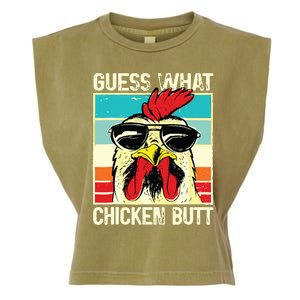 Guess What Chicken Butt Funny Chicken Meme Garment-Dyed Women's Muscle Tee