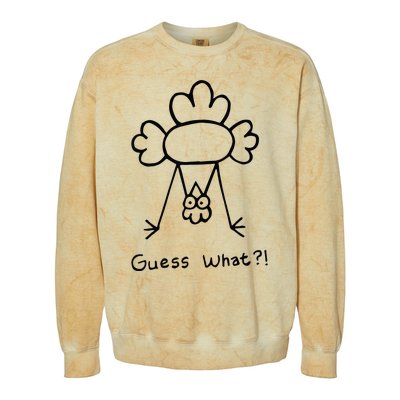 Guess What Chicken Butt Funny Chicken Colorblast Crewneck Sweatshirt