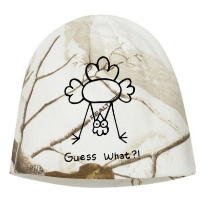 Guess What Chicken Butt Funny Chicken Kati - Camo Knit Beanie