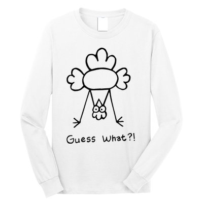 Guess What Chicken Butt Funny Chicken Long Sleeve Shirt