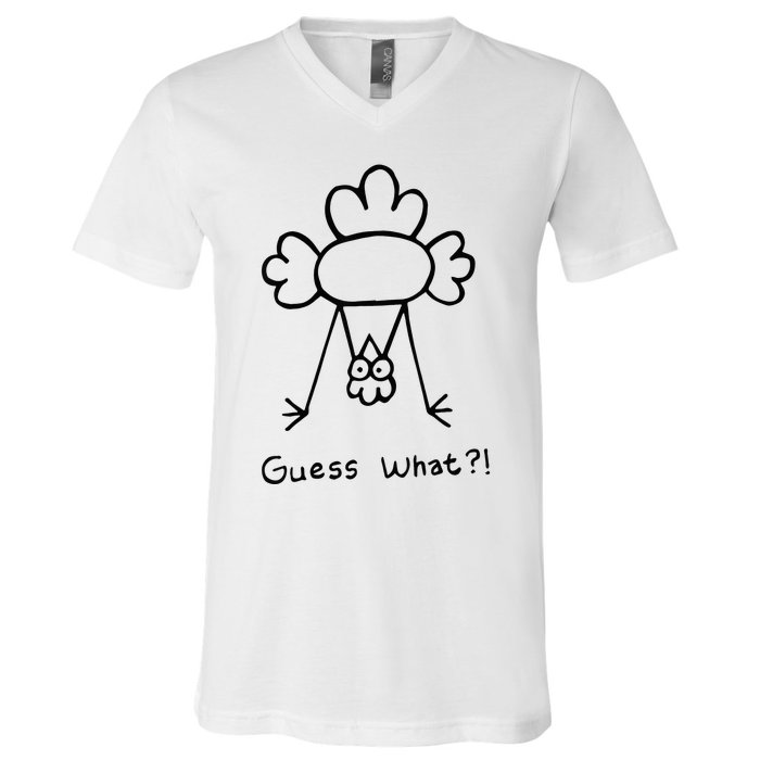 Guess What Chicken Butt Funny Chicken V-Neck T-Shirt