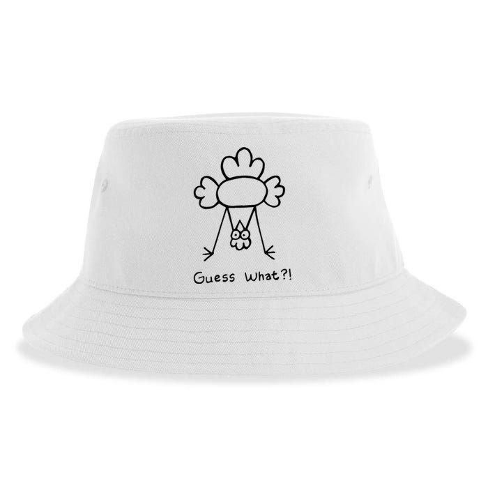 Guess What Chicken Butt Funny Chicken Sustainable Bucket Hat