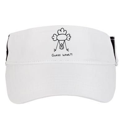 Guess What Chicken Butt Funny Chicken Adult Drive Performance Visor