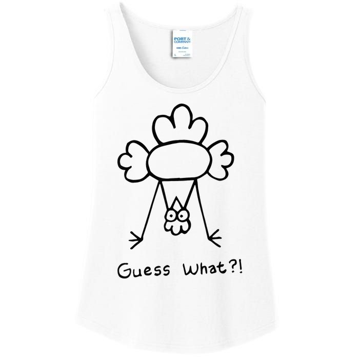 Guess What Chicken Butt Funny Chicken Ladies Essential Tank