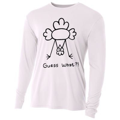 Guess What Chicken Butt Funny Chicken Cooling Performance Long Sleeve Crew