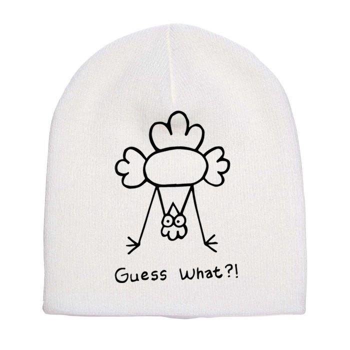 Guess What Chicken Butt Funny Chicken Short Acrylic Beanie