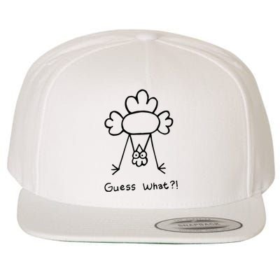 Guess What Chicken Butt Funny Chicken Wool Snapback Cap