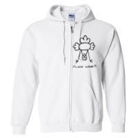 Guess What Chicken Butt Funny Chicken Full Zip Hoodie