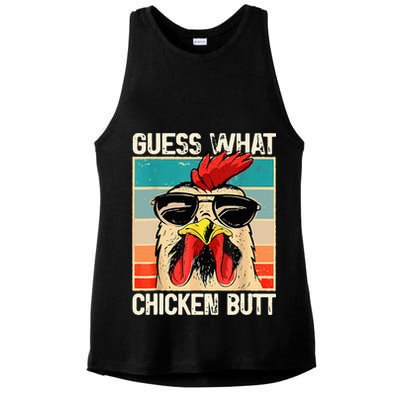 Guess What Chicken Butt Funny Chicken Meme Ladies PosiCharge Tri-Blend Wicking Tank