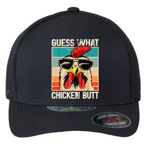 Guess What Chicken Butt Funny Chicken Meme Flexfit Unipanel Trucker Cap