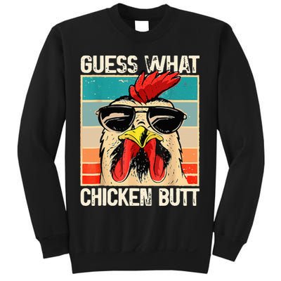 Guess What Chicken Butt Funny Chicken Meme Sweatshirt