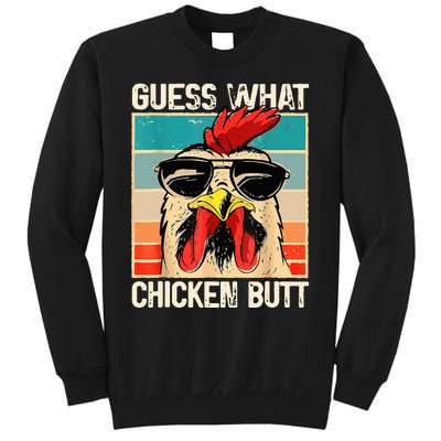 Guess What Chicken Butt Funny Chicken Meme Sweatshirt