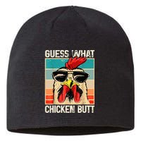 Guess What Chicken Butt Funny Chicken Meme Sustainable Beanie