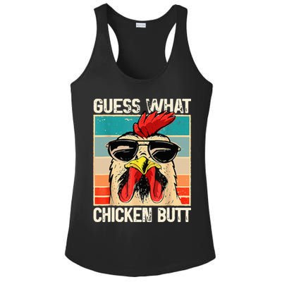 Guess What Chicken Butt Funny Chicken Meme Ladies PosiCharge Competitor Racerback Tank