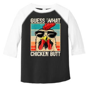 Guess What Chicken Butt Funny Chicken Meme Toddler Fine Jersey T-Shirt