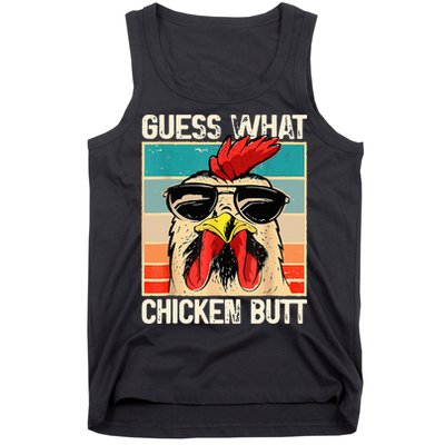 Guess What Chicken Butt Funny Chicken Meme Tank Top