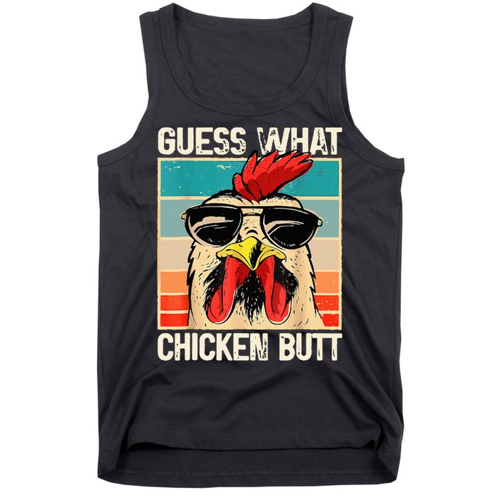 Guess What Chicken Butt Funny Chicken Meme Tank Top
