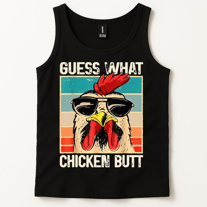 Guess What Chicken Butt Funny Chicken Meme Tank Top