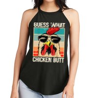 Guess What Chicken Butt Funny Chicken Meme Women's Perfect Tri Rocker Tank