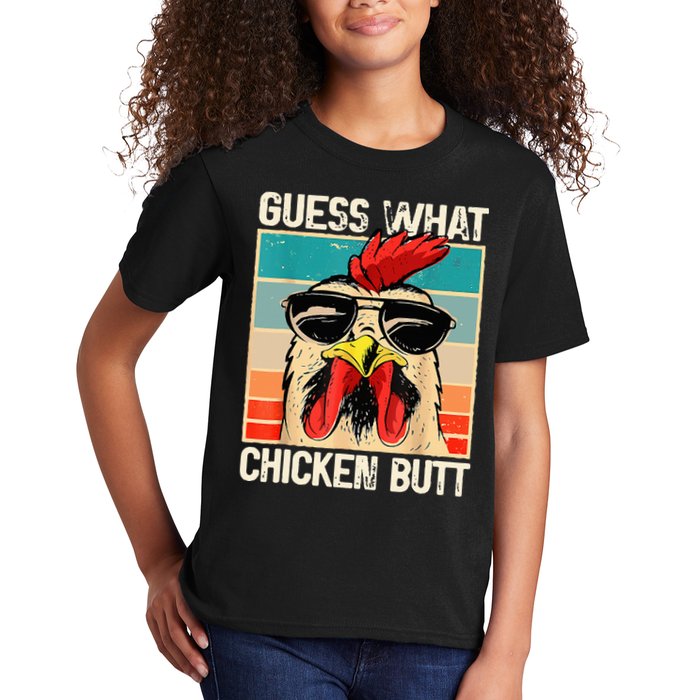 Guess What Chicken Butt Funny Chicken Meme Kids T-Shirt