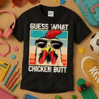 Guess What Chicken Butt Funny Chicken Meme Kids T-Shirt