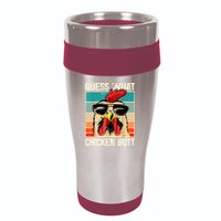Guess What Chicken Butt Funny Chicken Meme 16oz Travel Tumbler