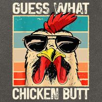 Guess What Chicken Butt Funny Chicken Meme Cotton Canvas Backpack