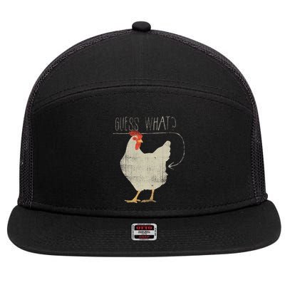 Guess What Chicken Butt 7 Panel Mesh Trucker Snapback Hat