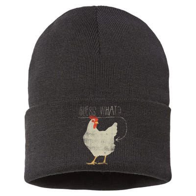Guess What Chicken Butt Sustainable Knit Beanie