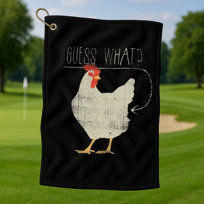 Guess What Chicken Butt Golf Towel