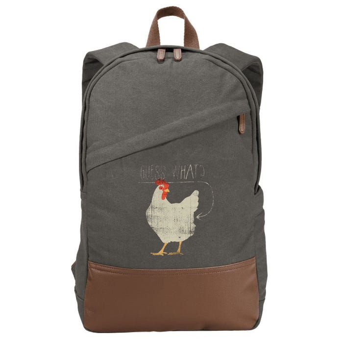 Guess What Chicken Butt Cotton Canvas Backpack