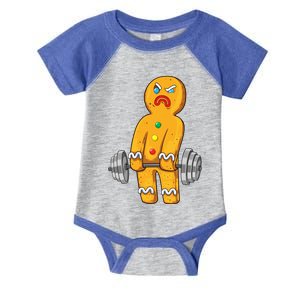 Gingerbread Weightlifting Christmas Fitness Gym Deadlift Gift Infant Baby Jersey Bodysuit