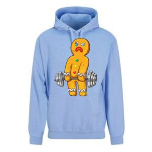 Gingerbread Weightlifting Christmas Fitness Gym Deadlift Gift Unisex Surf Hoodie