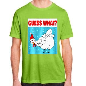 Guess What Chicken Butt Funny Egg Chicken Farmer Christmas  Adult ChromaSoft Performance T-Shirt