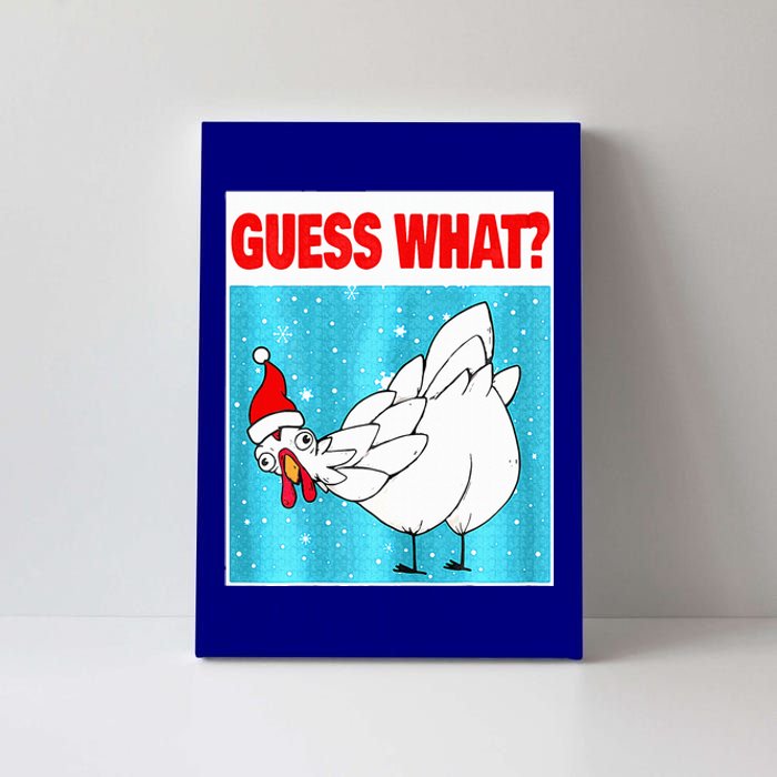 Guess What Chicken Butt Funny Egg Chicken Farmer Christmas  Canvas