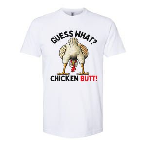 Guess What Chicken Butt Funny Chicken Gifts Chicken Stuff Softstyle CVC T-Shirt