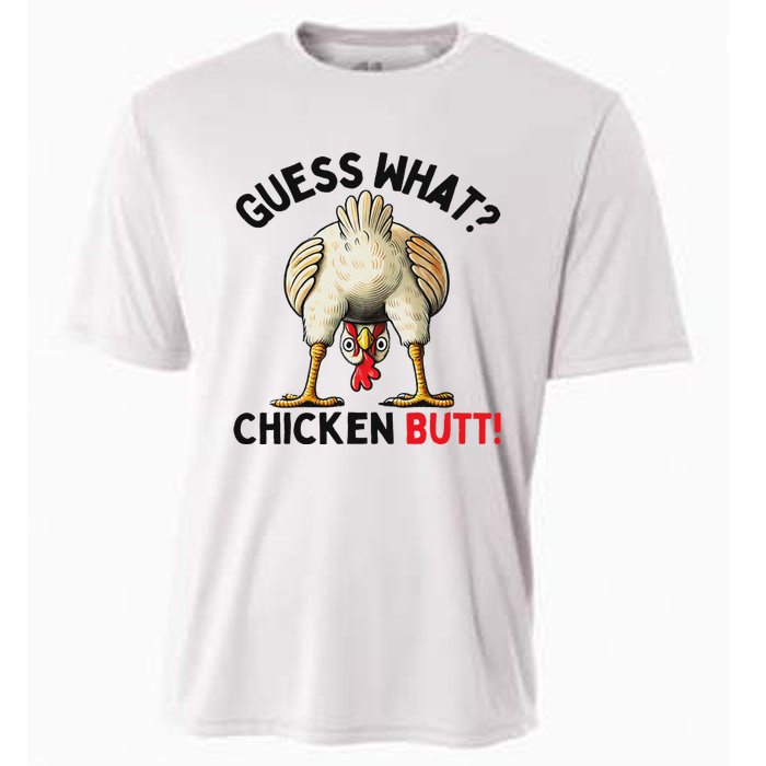 Guess What Chicken Butt Funny Chicken Gifts Chicken Stuff Cooling Performance Crew T-Shirt