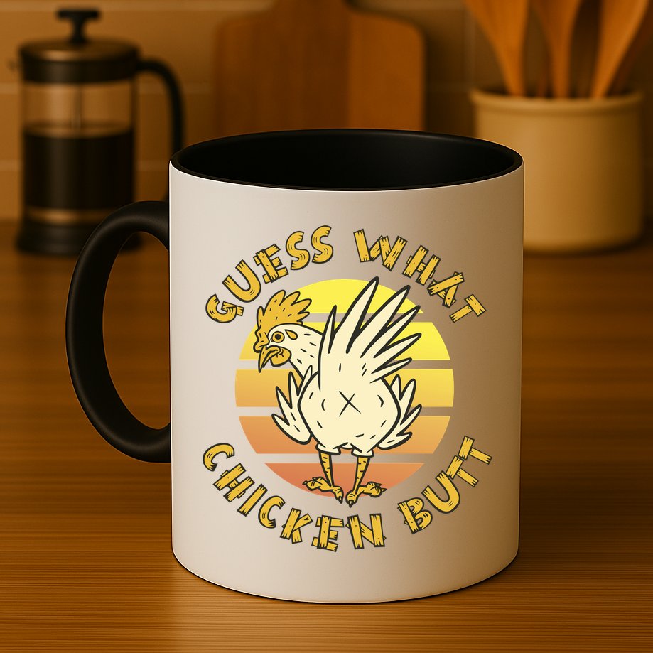 Guess What Chicken Butt Funny Gift Mug